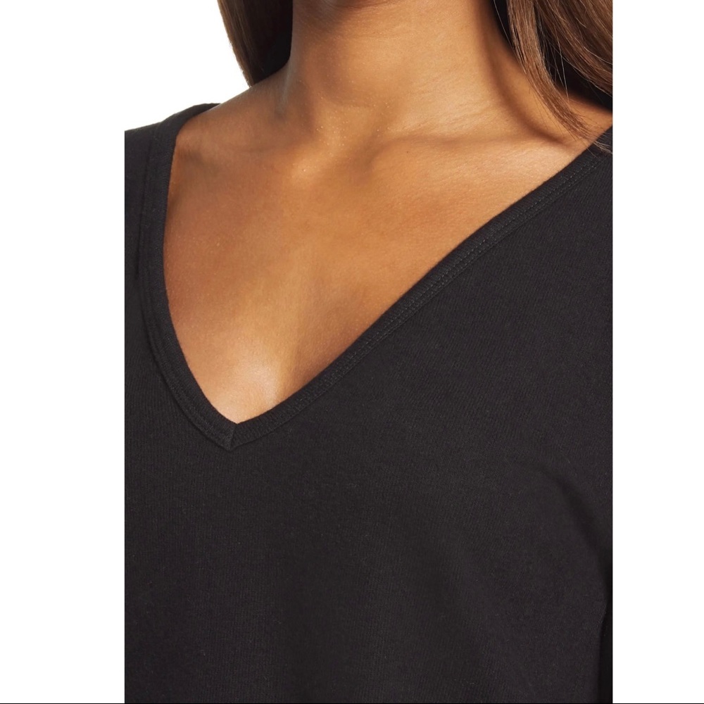 NEW REFORMATION BLACK V-NECK KNIT PULLOVER - Picture 3 of 9